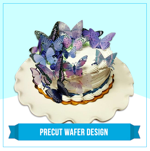 3 Precut Edible Wafer Paper Pink Cake Drip effect cake ribbon/border cake  topper | eBay