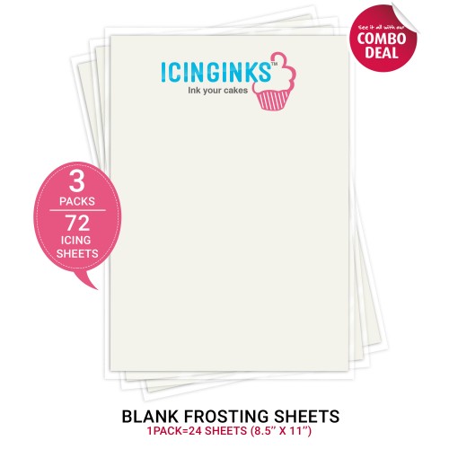 Icinginks™ Edible Frosting Sheets, Sugar Sheets, Icing Sheets 24