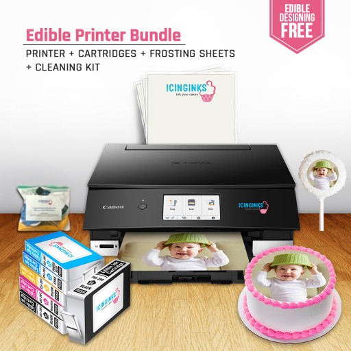 Signalinkjet Edible Printer Kit - Edible Printer, Refillable Cartridges, 50  Wafer Paper & 25 Icing Sheets : Amazon.co.uk: Grocery