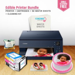 ICINGINKS® High Resolution Edible Printer Bundle System for Canon Pixma  TR8620 (Wireless + Scanner) Comes with Edible Cartridges, Frosting sheets