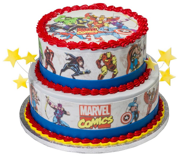 Avengers Photo Print Cake